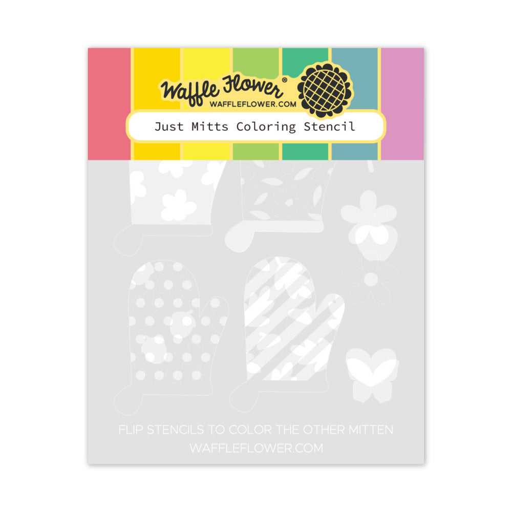 Waffle Flower, Coloring Stencil, Mitts, Pre-Order