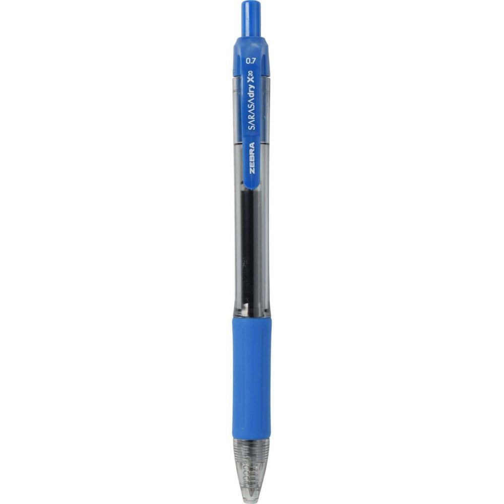 Zebra, Sarasa Dry X20 Retractable Gel Pen, 0.7 mm - Cobalt