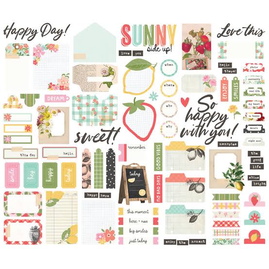Simple Stories, Pink Lemonade, Journal Bits