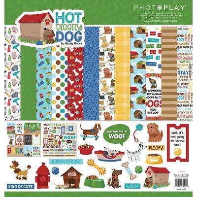 Photoplay Paper, Hot Diggity Dog; 12 x 12 Paper Pack