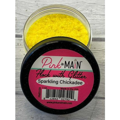 Pink & Main, Flock with Glitter, Sparkling Chickadee