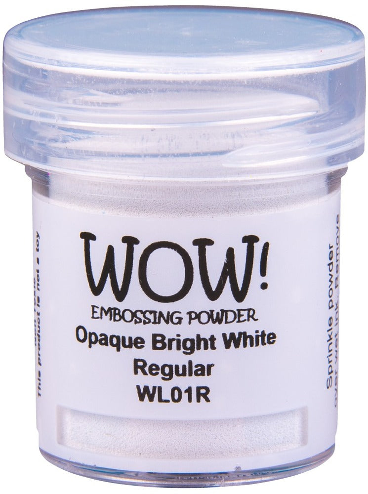 Wow! Embossing Powder, Opaque Bright White Regular