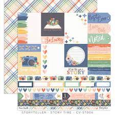 Cocoa Vanilla Studio, Storyteller - 12x12 patterned paper Story Time