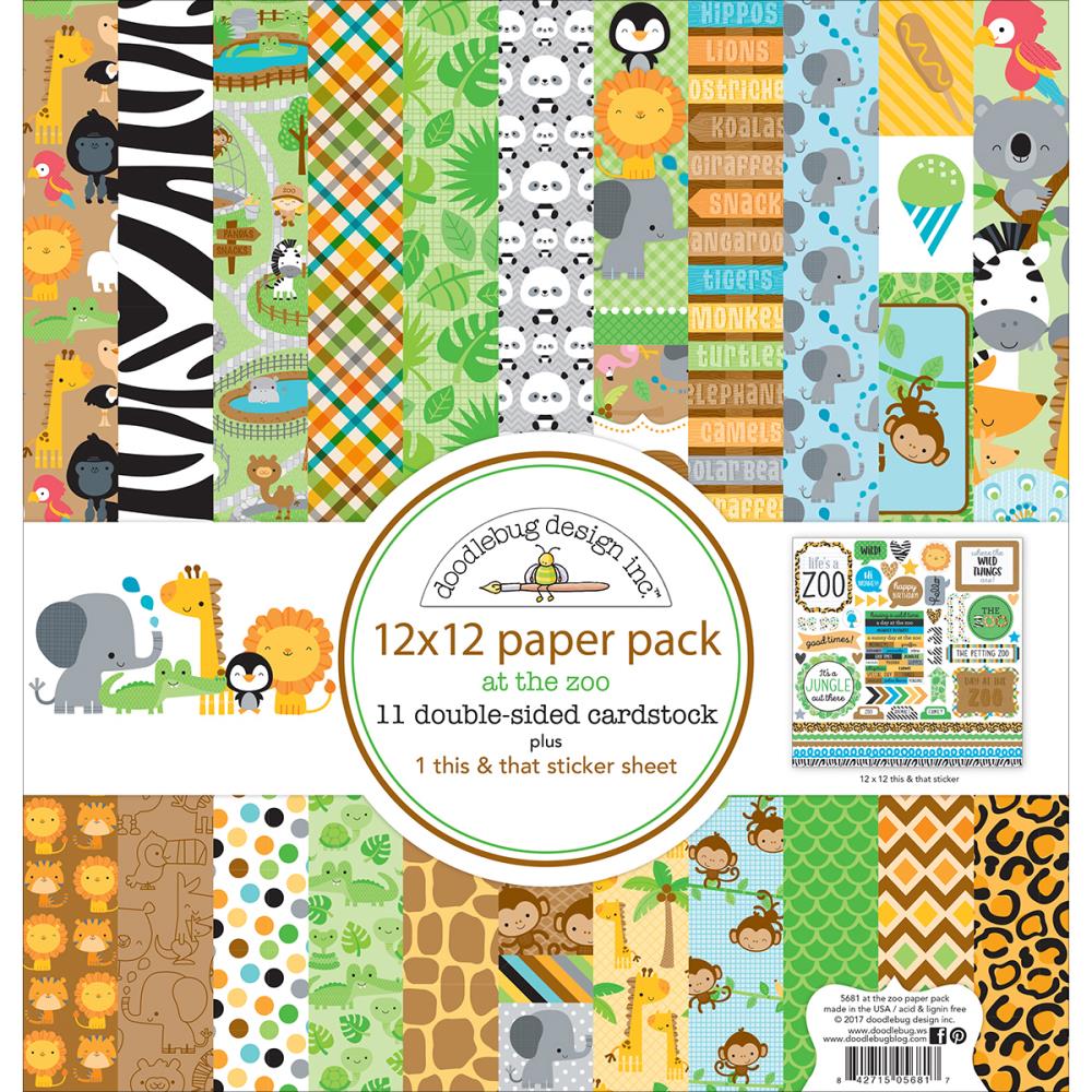Photoplay, Day at the Zoo, 12 x 12 Paper pack