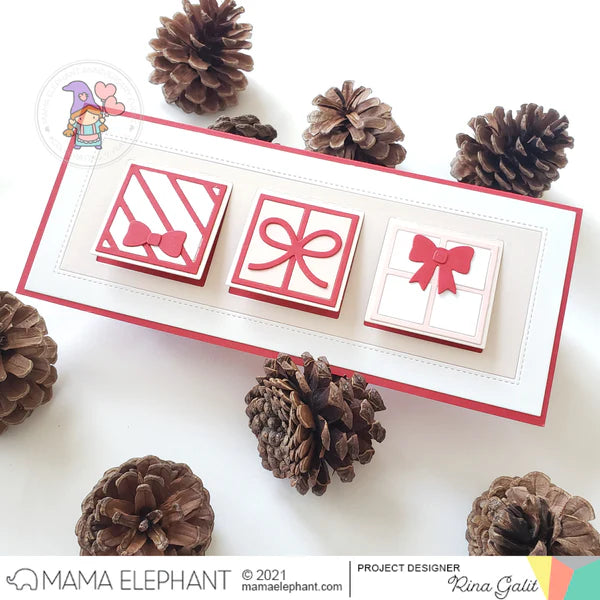 Mama Elephant, Slim Peeking Presents Die Cut