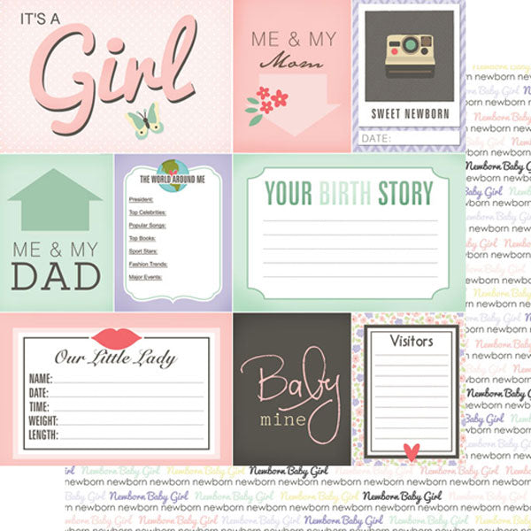 Scrapbook Customs, Baby Girl - Newborn