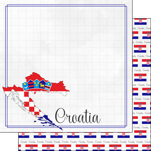 Scrapbook Customs, Croatia Adventure Border Paper