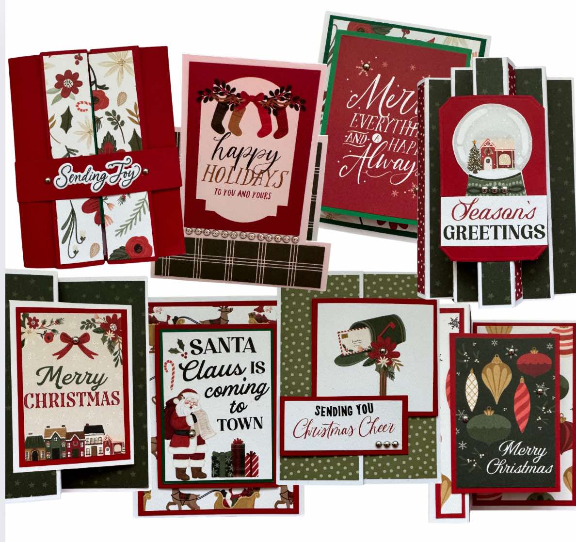 Marilyn Whatman Christmas Village Card Kit 8 cards