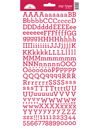 Doodlebug, My Type, Ladybug Alphabet Stickers
