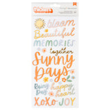 American Crafts, Pebbles, Thickers, Titles - Sunny Blooms