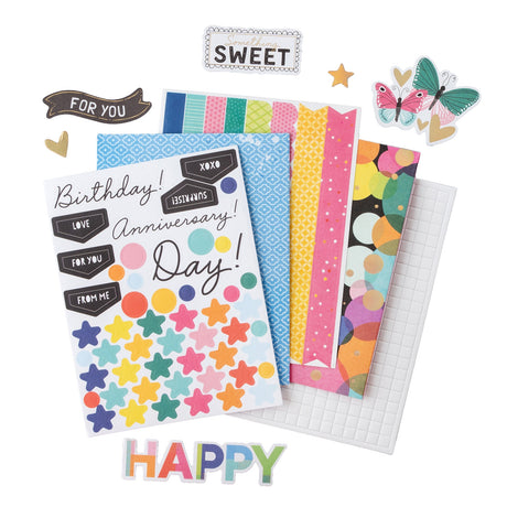 American Crafts, Vicki Boutin, Bold Bright Card Kit