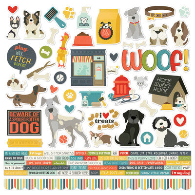 Simple Stories, Pet Shoppe Dog Element Sticker