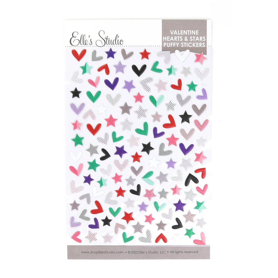 Elle’s Studio, Hearts & Stars Puffy Stickers