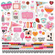 Simple Stories, Heart Eye Element Stickers
