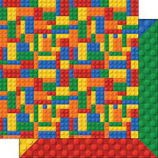 Scrapbook Customs, Lego, Multi Colored Blocks