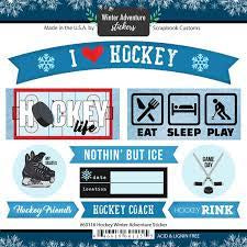 Scrapbook Customs, Hockey Winter Adventure Sticker