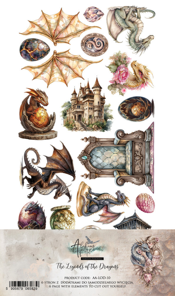 Alchemy of Art, 6x12 Extras Paper Set, The Legends of the Dragon