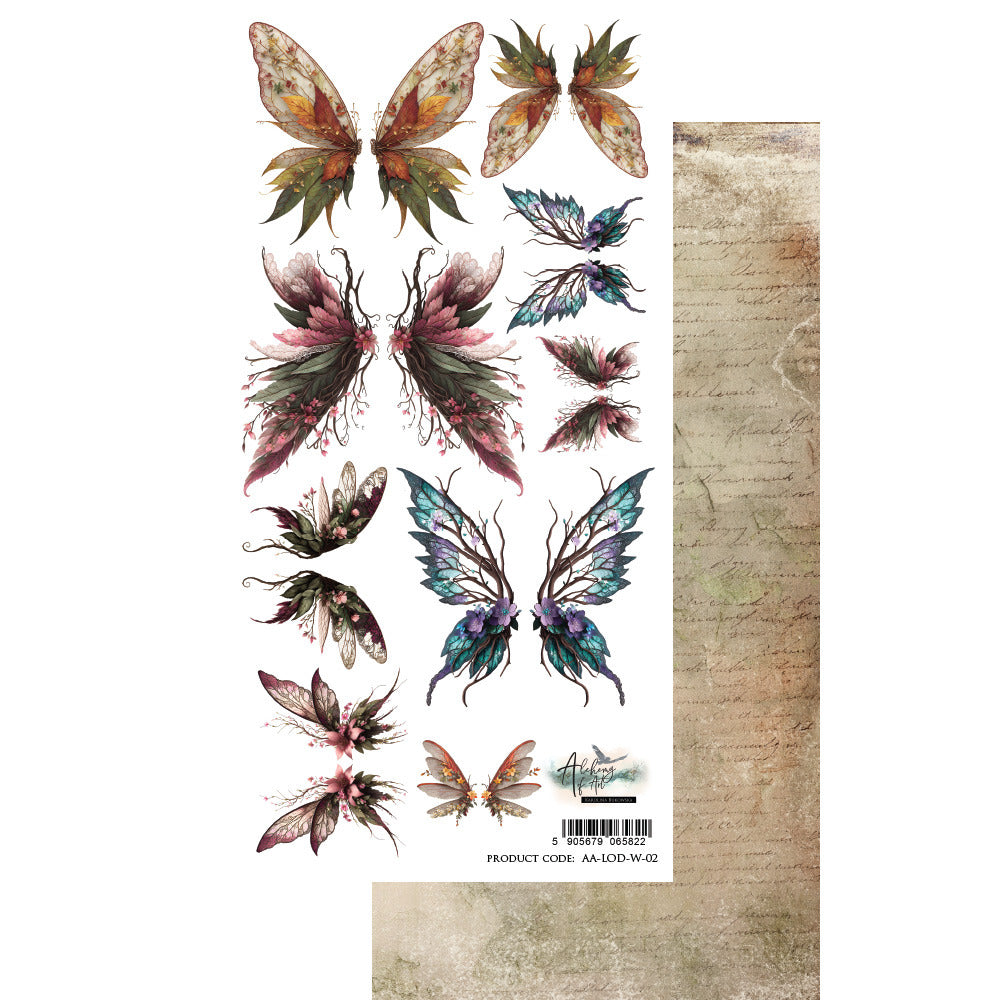 Alchemy of Art, 6x12 Extras Paper, The Legends of the Dragon - Wings Fairy