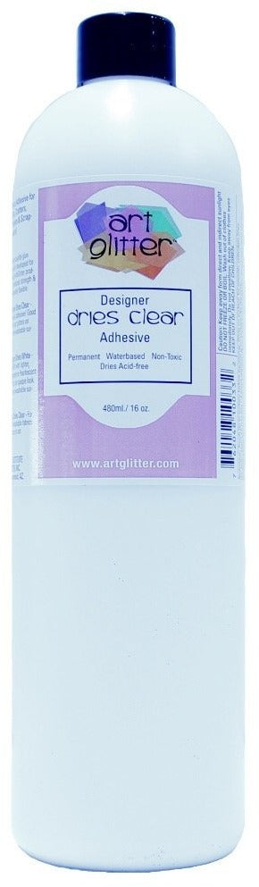 Art Glitter, Designer Dries Clear Adhesive 16 oz