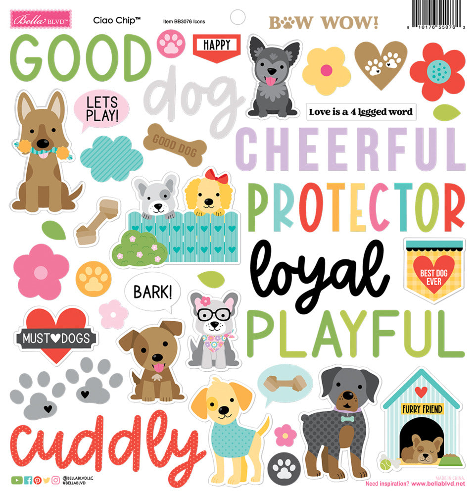 Bella Blvd, Ciao Chipboard Icons, Bow Wow