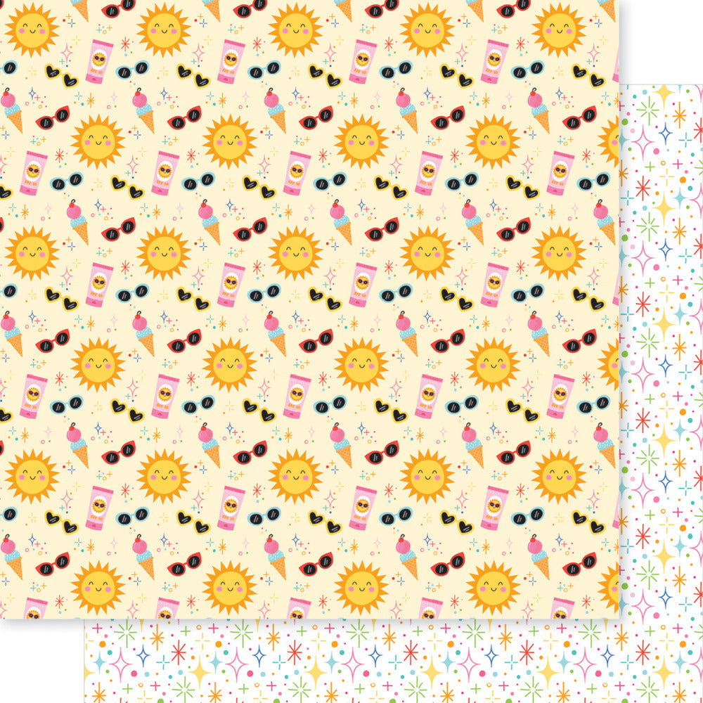 Bella Blvd, 12X12 Patterned Paper, Walking on Sunshine - Golden Vibes