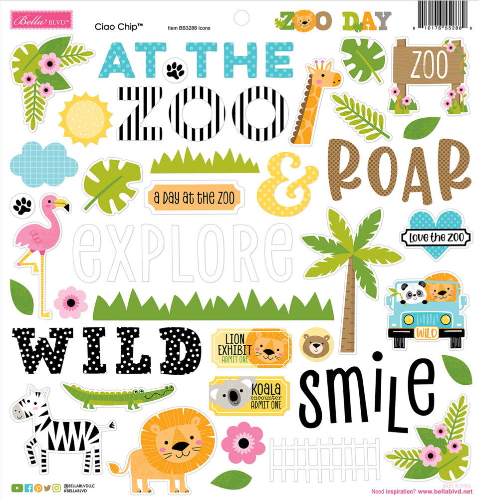 Bella Blvd., Ciao Chipboard, Zoo Day, Pre-order