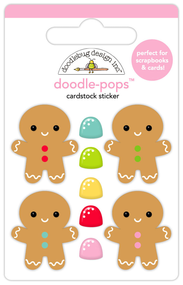 Doodlebug, Doodle-pops 3D Cardstock Sticker, Jolly Gingers Pre-order
