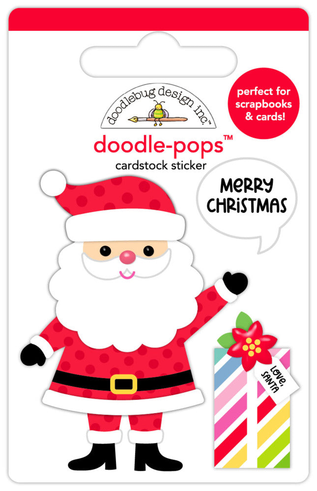 Doodlebug, Doodle-pops 3D Cardstock Sticker, Hello Santa Pre-order