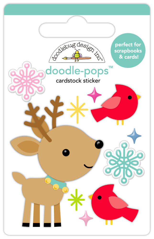 Doodlebug, Doodle-pops 3D Cardstock Sticker, Deer Friends Pre-order