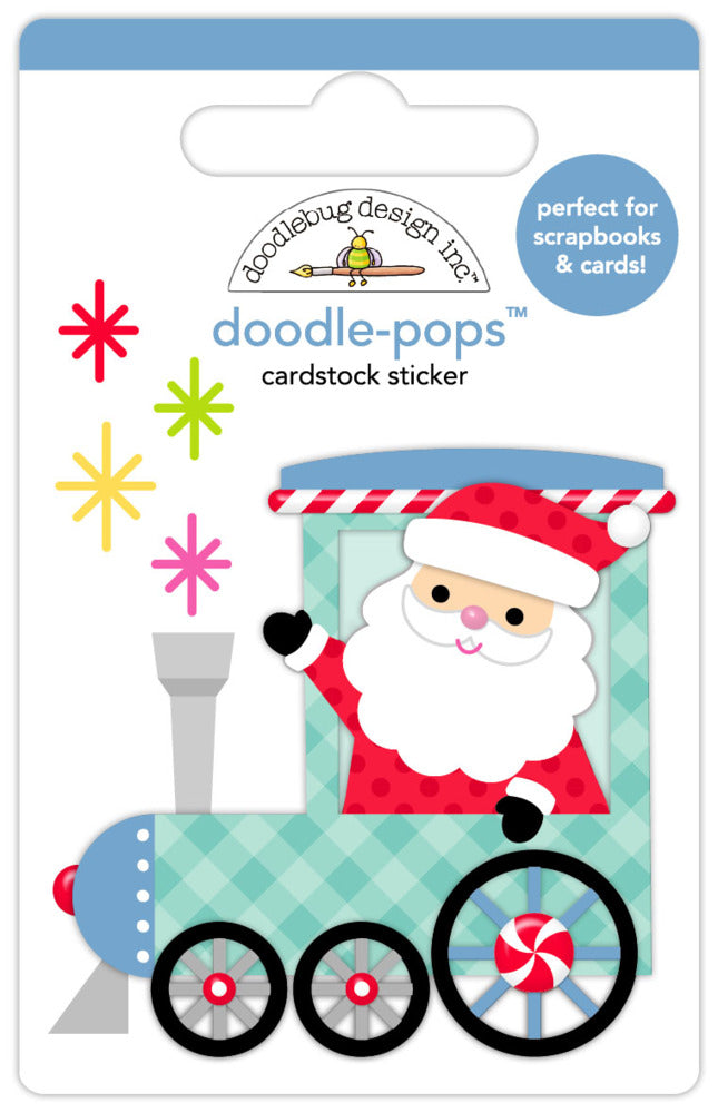Doodlebug, Doodle-pops 3D Cardstock Sticker, Santa's On His Way Pre-order
