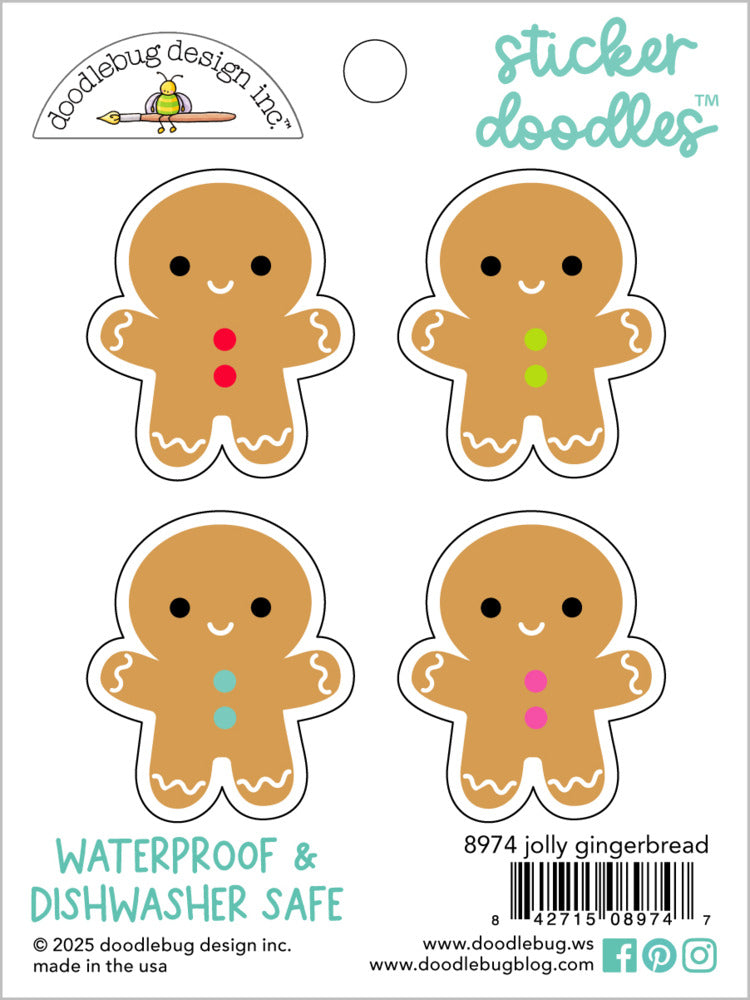 Doodlebug, Sticker Doodles, Jolly Gingerbread Pre-order
