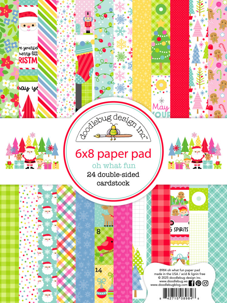 Doodlebug, 6X8 Paper Pad, Oh What Fun Pre-order
