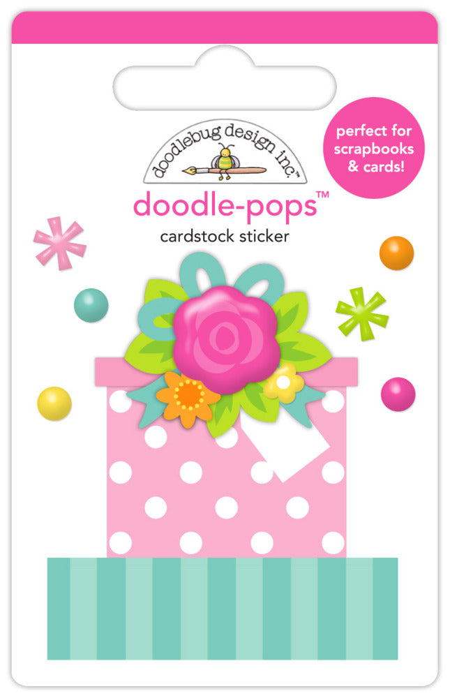 Doodlebug, Doodle-pops Cardstock Sticker, Wrapped In Ribbons  Pre-order