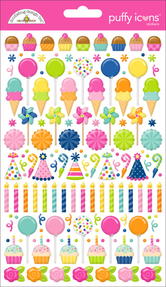 Dooldebug, Puffy Icons Stickers, Cupcakes & Candles Pre-order