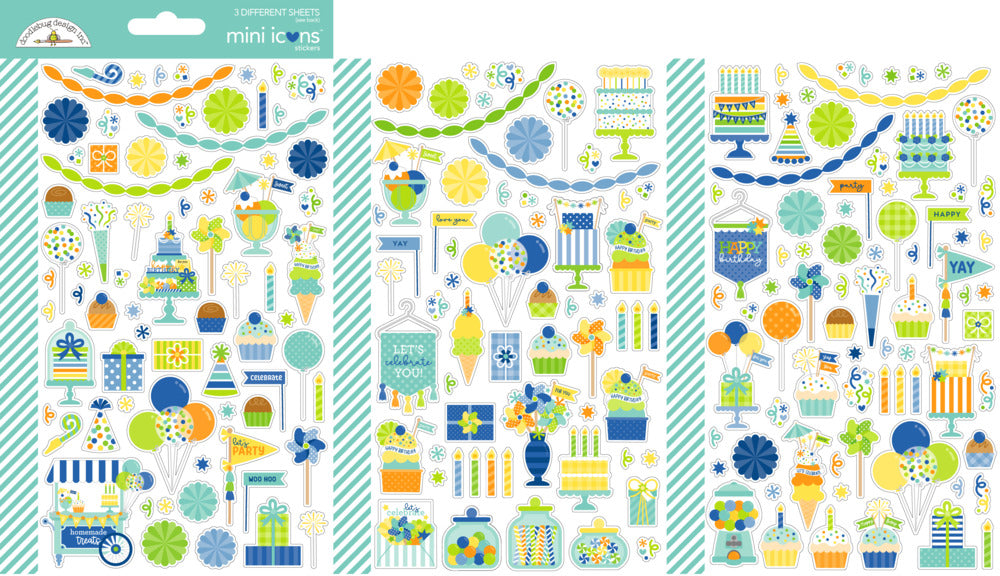 Doodlebug, Mini Icons Stickers, Balloons & Banners Pre-order