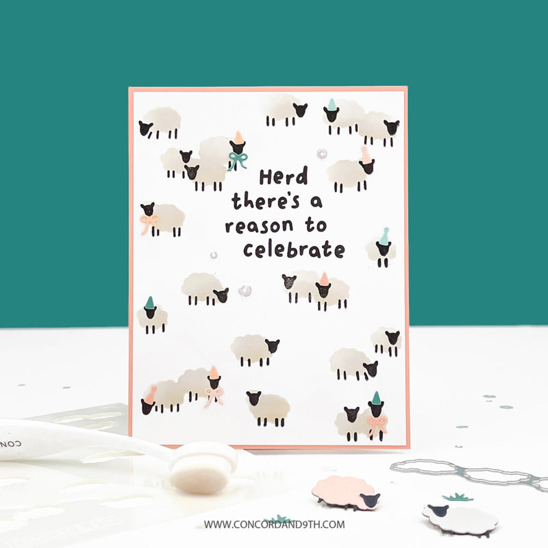 Concord & 9th, Kristina Werner, Clear Stamp, Die & Stencil,  Happy Herd