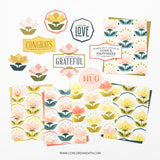 Waffle Flower, Clear Stamp, Stencil & Die Combo, Layered Lotus
