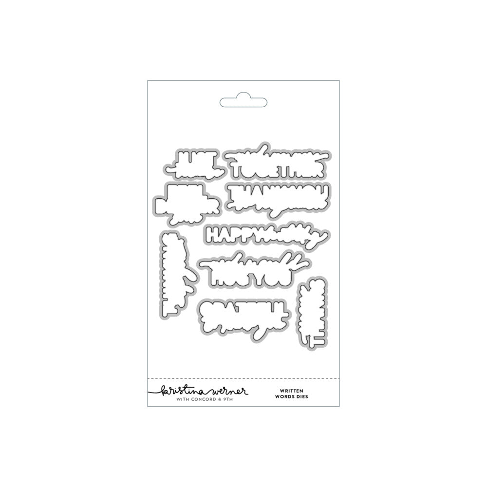 Concord & 9th , Kristina Werner, Clear Stamp & Die, Written Words
