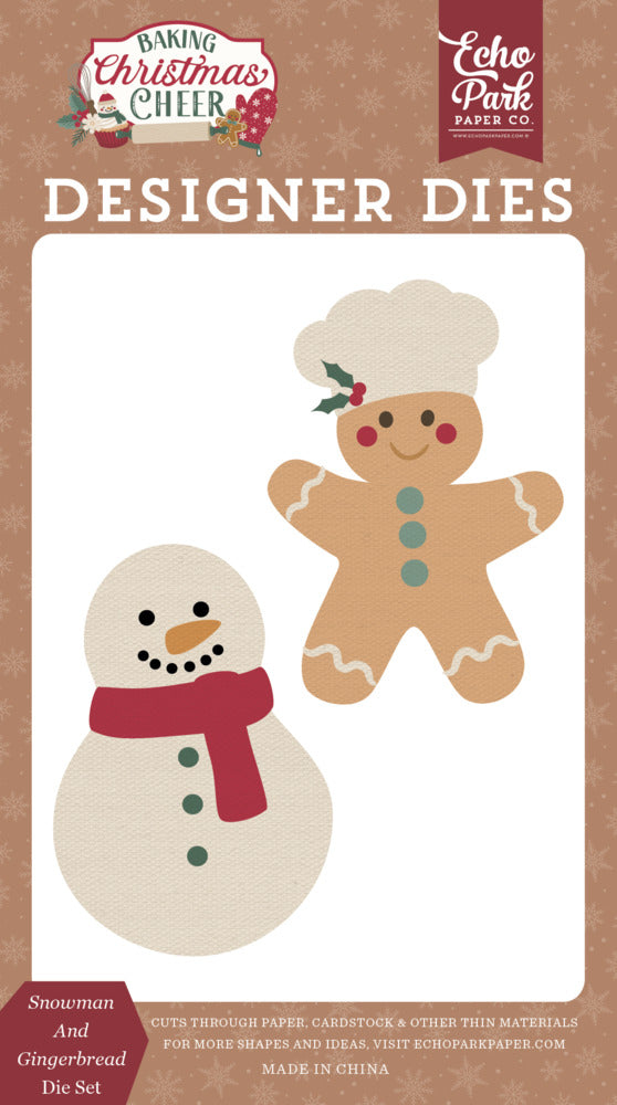 Die, Baking Christmas Cheer - Snowman And Gingerbread