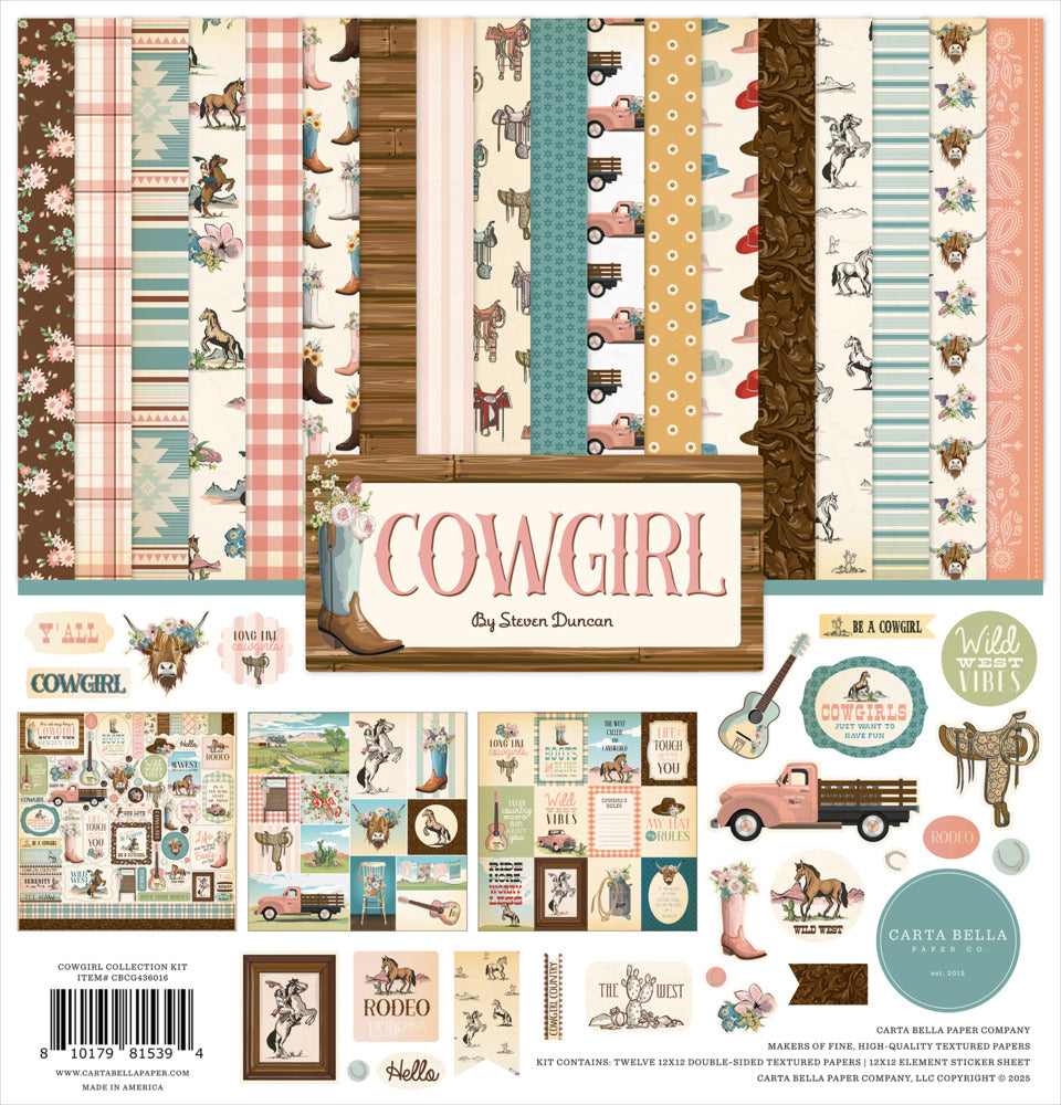 Carta Bella, Cowgirl Paper Pack