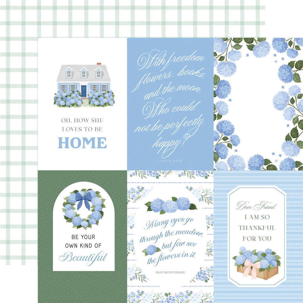 Echo Park, Carta Bella, 12X12 Patterned Paper, Flower Shoppe - 4x6 Journaling Cards