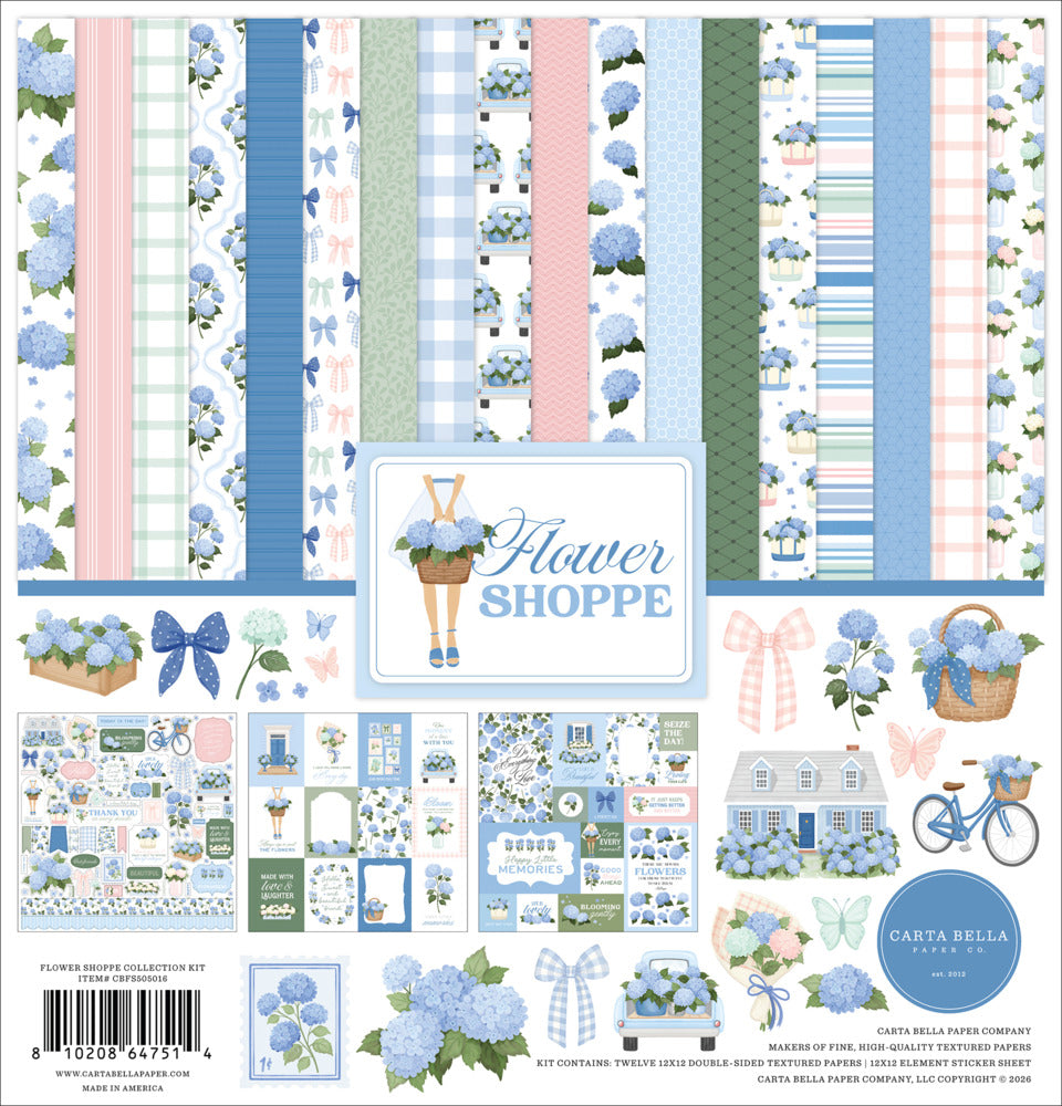 Echo Park, Carta Bella, 12X12 Collection Kit, Flower Shoppe