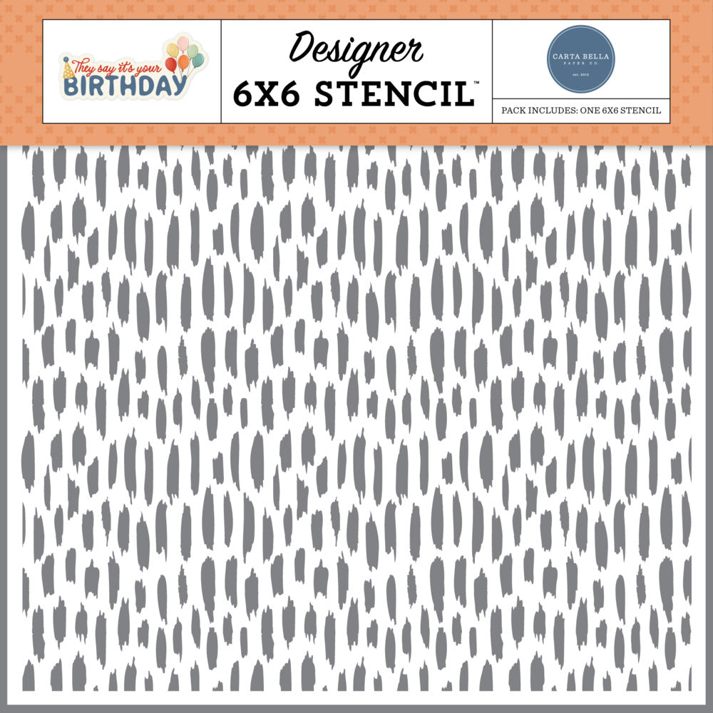 Echo Park,  Stencil, They Say It's Your Birthday - Birthday Brushstrokes Pre-order