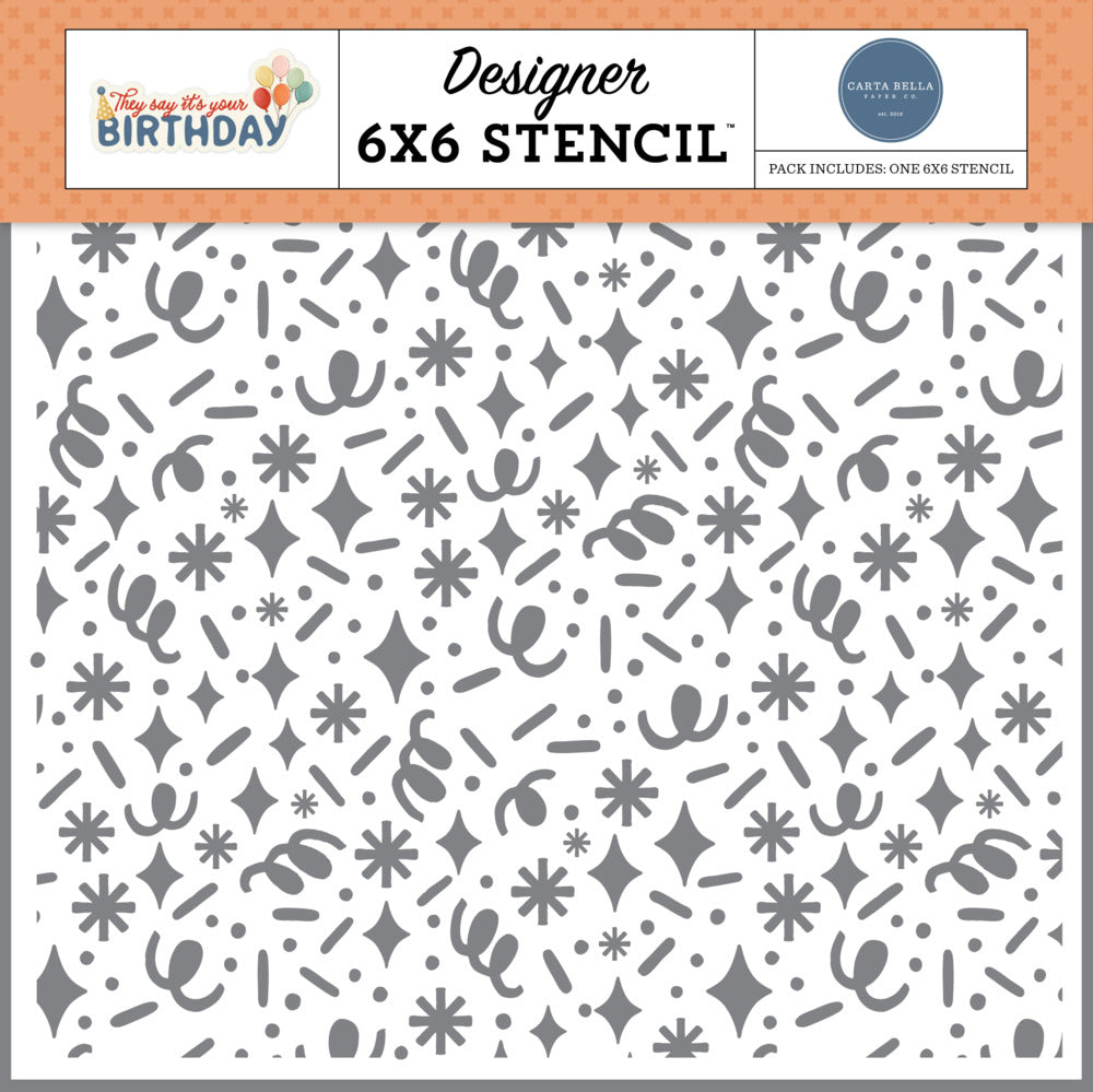 Echo Park, Stencil, They Say It's Your Birthday - Birthday Wishes Confetti Pre-order
