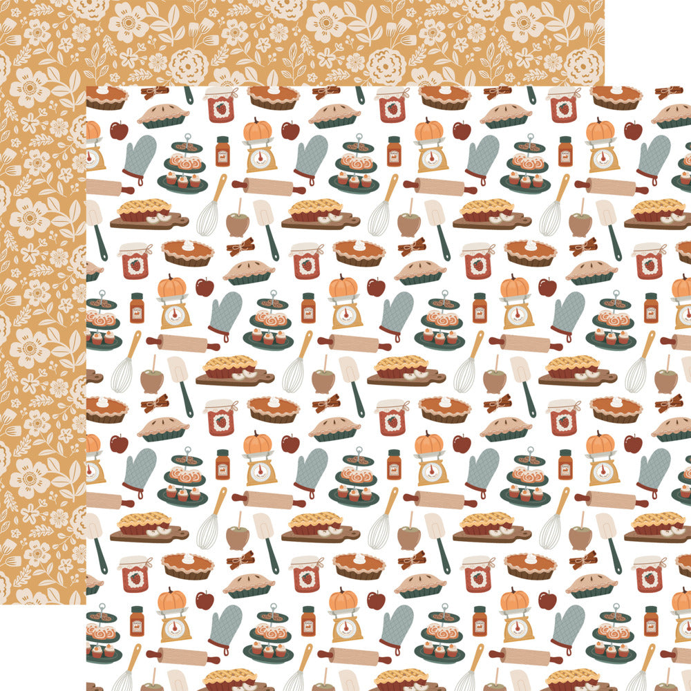 Echo Park, 12X12 Patterned Paper, Feels Like Fall - Harvest Bakery