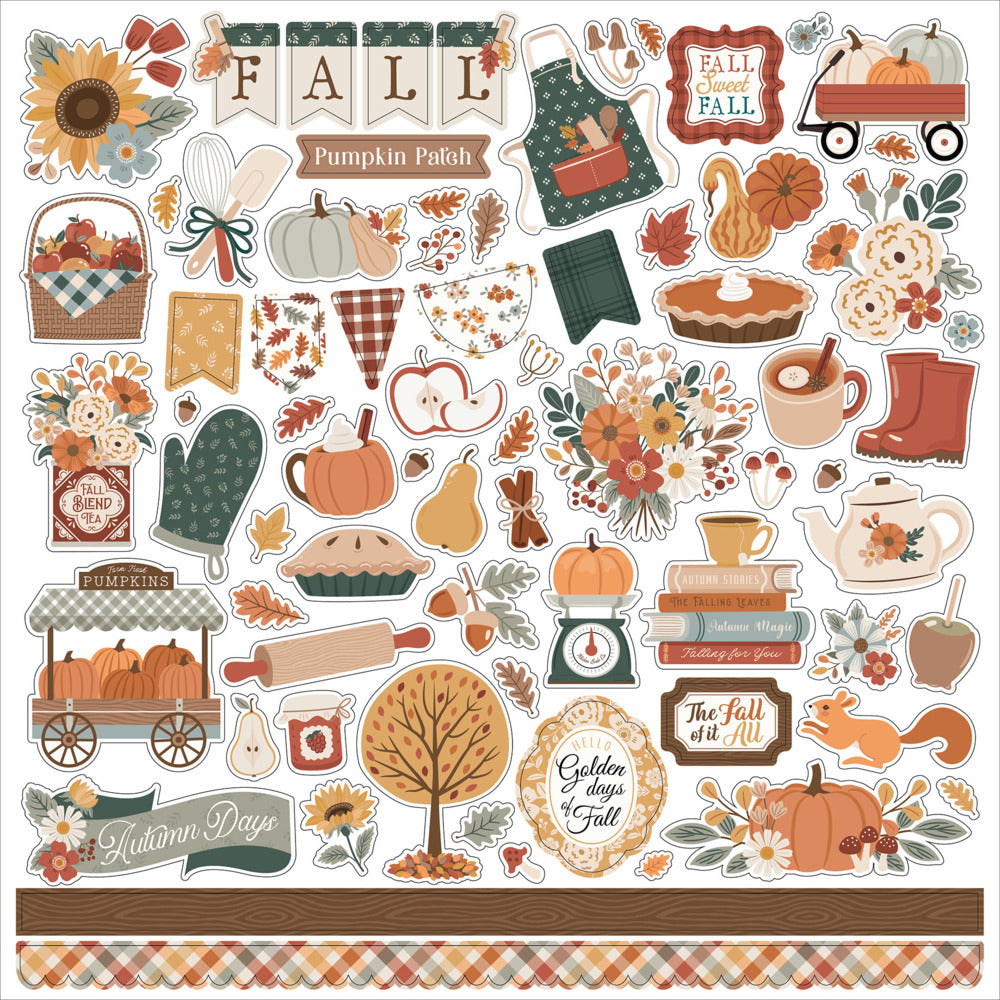 Echo Park, 12X12 Element Sticker Sheet, Feels Like Fall