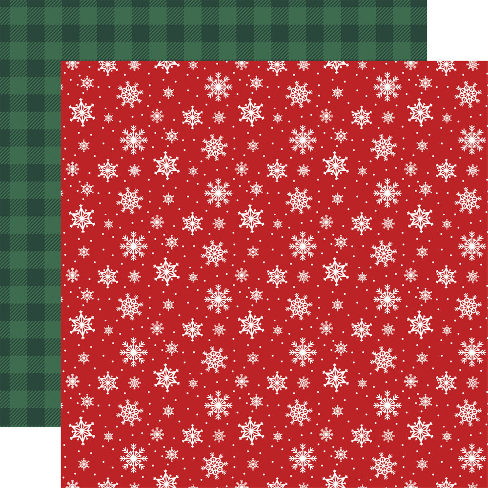 Echo Park, 12X12 Patterned Paper, North Pole Christmas - Arctic Snowflakes
