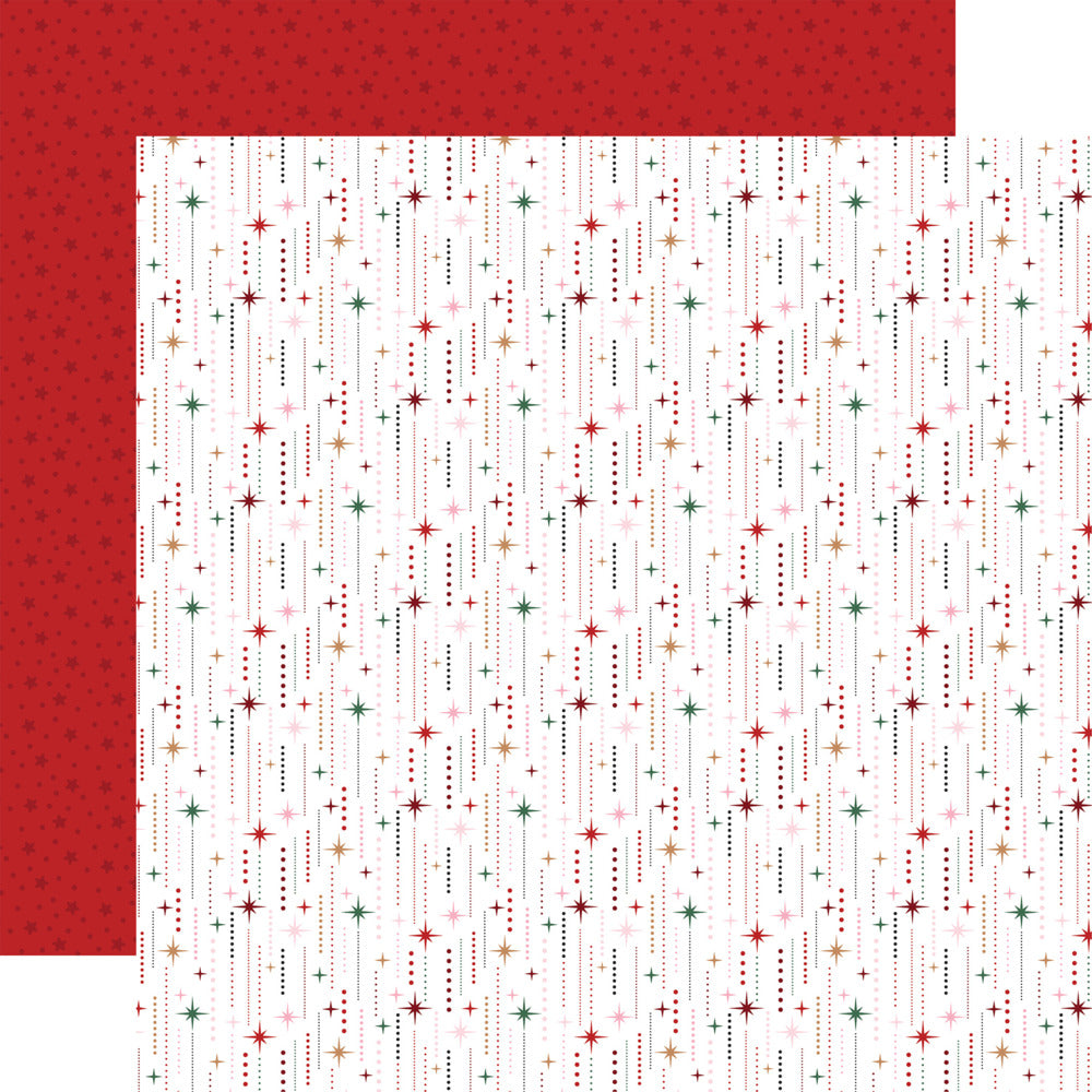 Echo Park, 12X12 Patterned Paper, North Pole Christmas - North Pole Stars