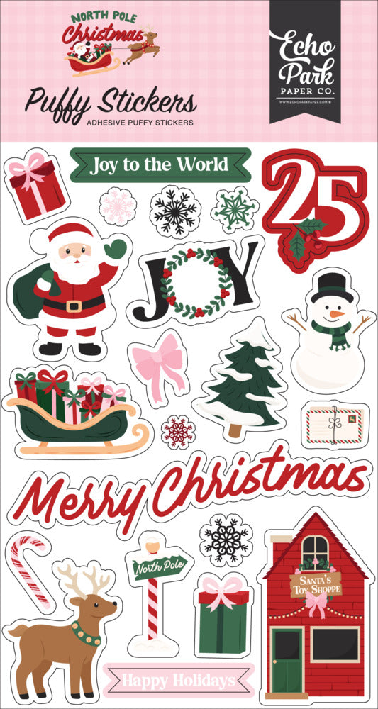 Echo Park, Puffy Stickers, North Pole Christmas