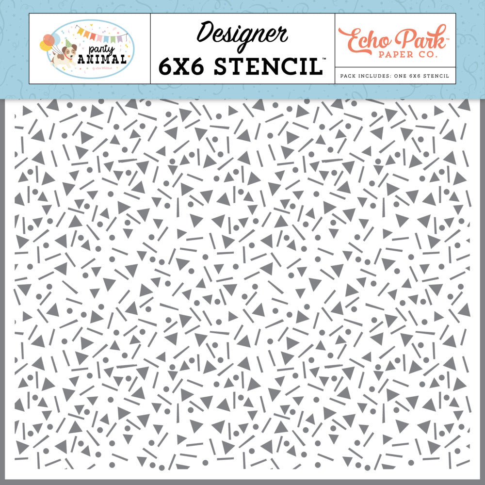 Echo Park, Stencil, Party Animal - Party Hard Confetti Pre-order